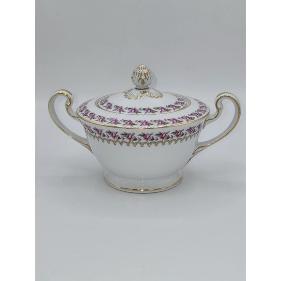 Noritake China Floralee Vintage Elegant Sugar Bowl with Lid - Picture 1 of 9